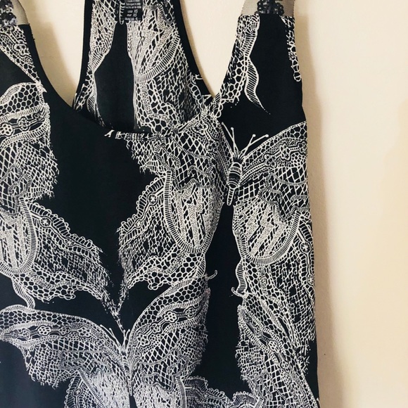 Fox Butterfly Sheer sequin black tank Xs - Picture 4 of 4